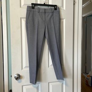 LOFT 2P Marisa pants white/blue pattern detail